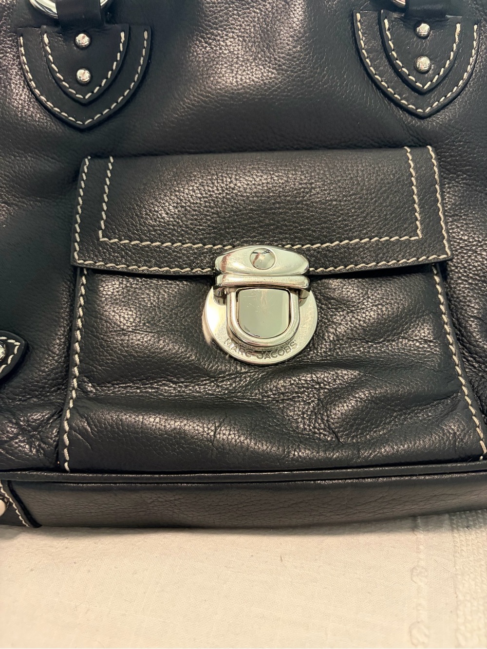 Marc Jacobs Black Leather Purse with Silver Hardware - Picture 3 of 8